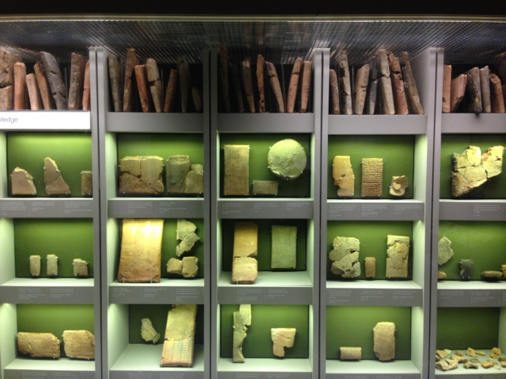 Moving to book lovers everywhere: an ancient library at the British Museum. The display puts it over the top.