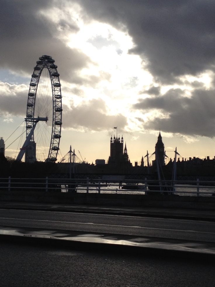 Iconic London walk, complete with view and chilly winds.