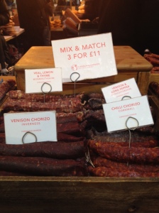Outstanding cured sausages, tiny and London pricey.