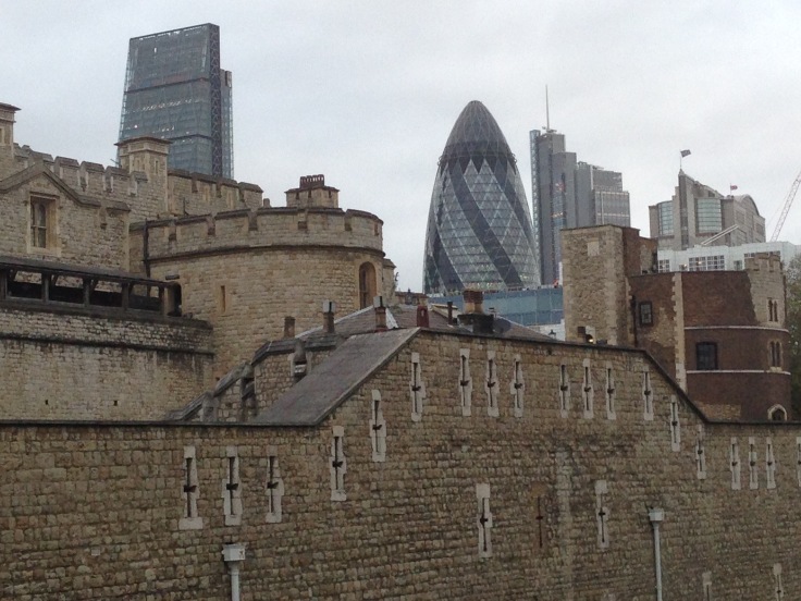 The dynamic combo of old and new buildings in London. Exhilarating.