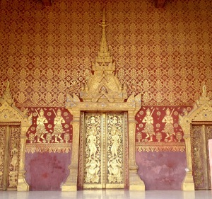There are 34 UNESCO-protected temples in Luang Prabang. They’re colorful, decorative, filled with symbolism.